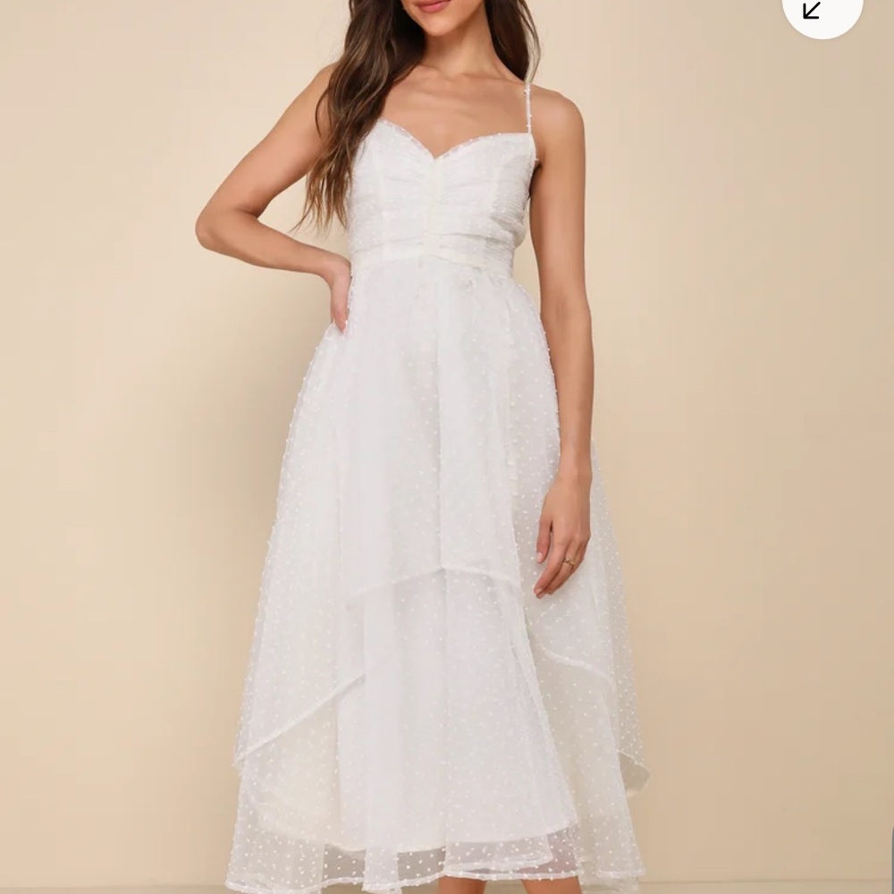 Lulus Elegant White Layered Dress